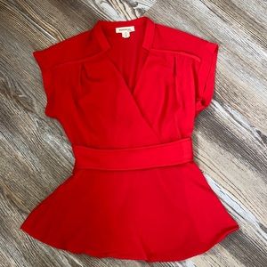 Red Dressy Top By monteau